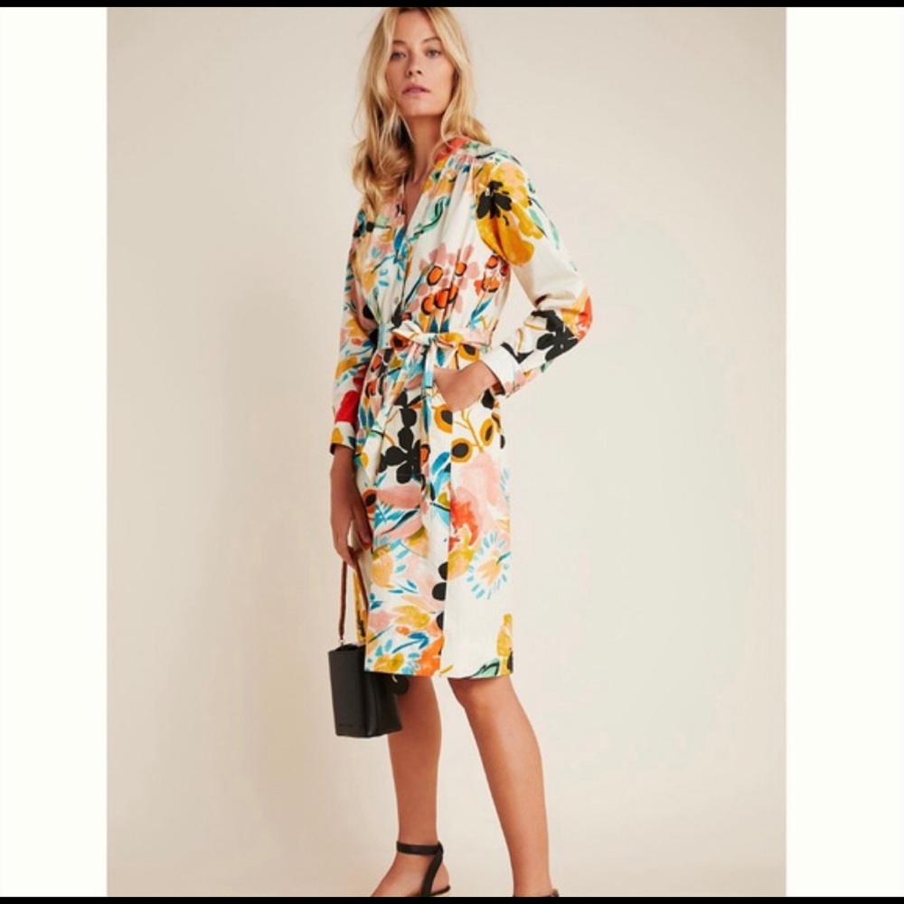 Anthropologie Rilke Poplin Shirtdress NWOT Size 1x